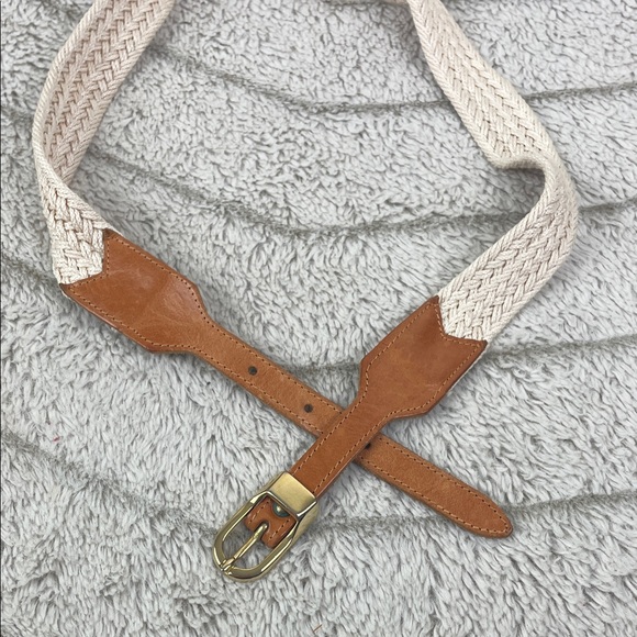 Vintage Italian Belt Leather & Woven Strap - Picture 3 of 13